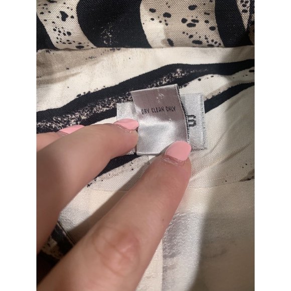 Chico's Brown Beige Silk Linen Blend Jacket Buttons Lined Boho Size 1 Medium M - Picture 6 of 11